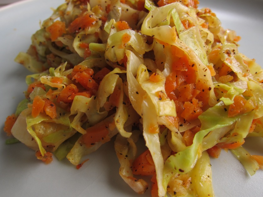 Sauteed Cabbage and Carrots by Tiny Chili Pepper